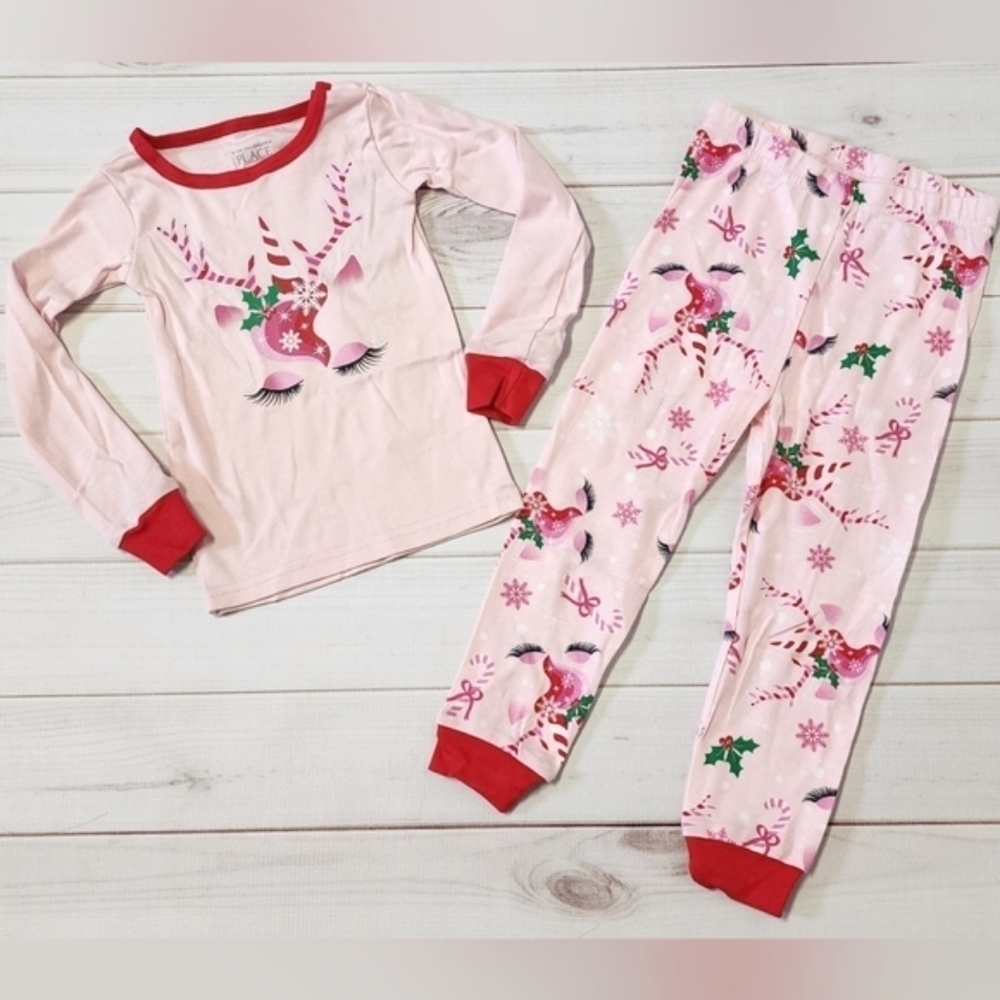 The Children's Place Unicorn Snug Fit Christmas Pajamas Size 2T New Without Tags
